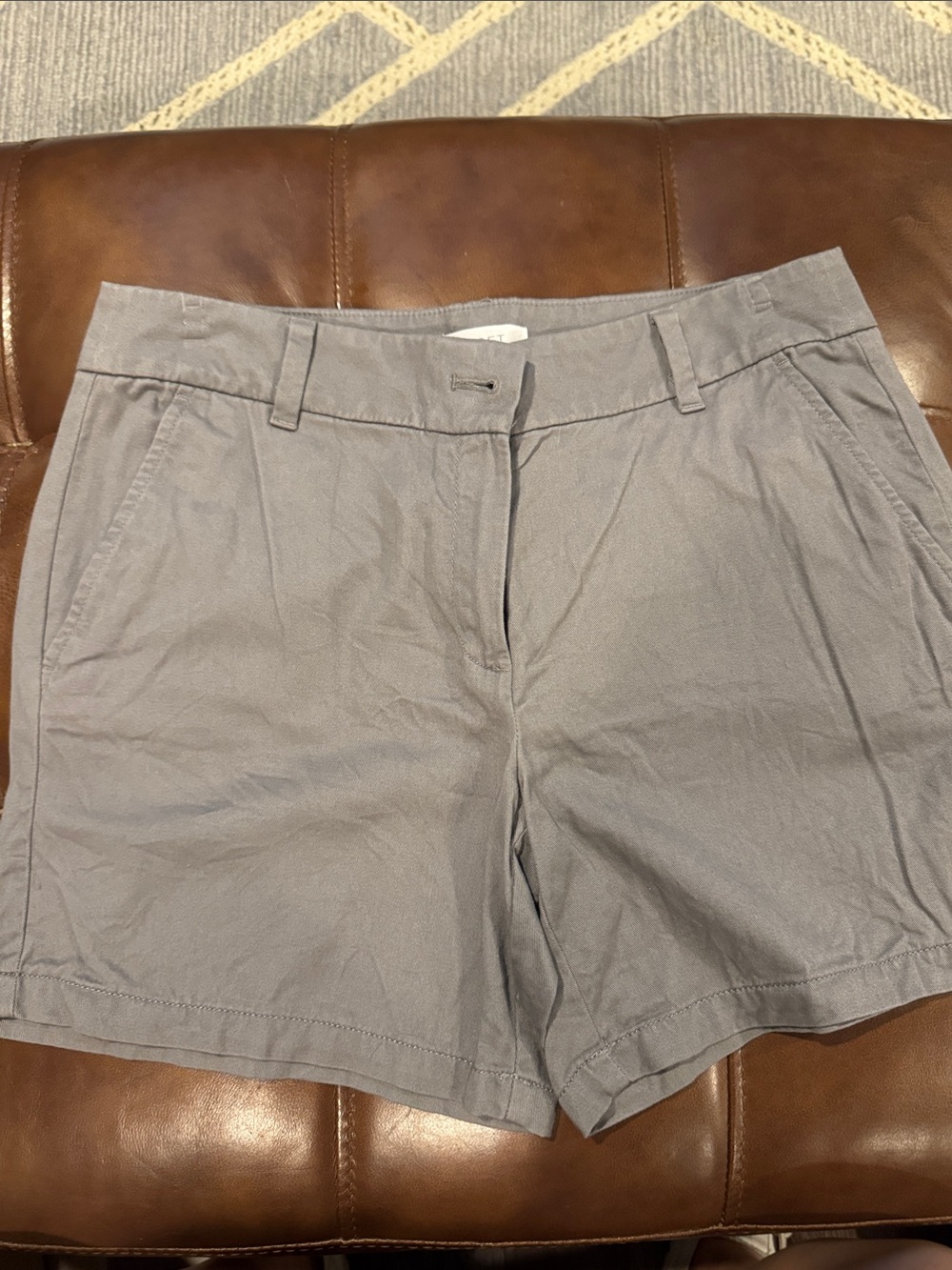LOFT Gray Tailored Chino Shorts